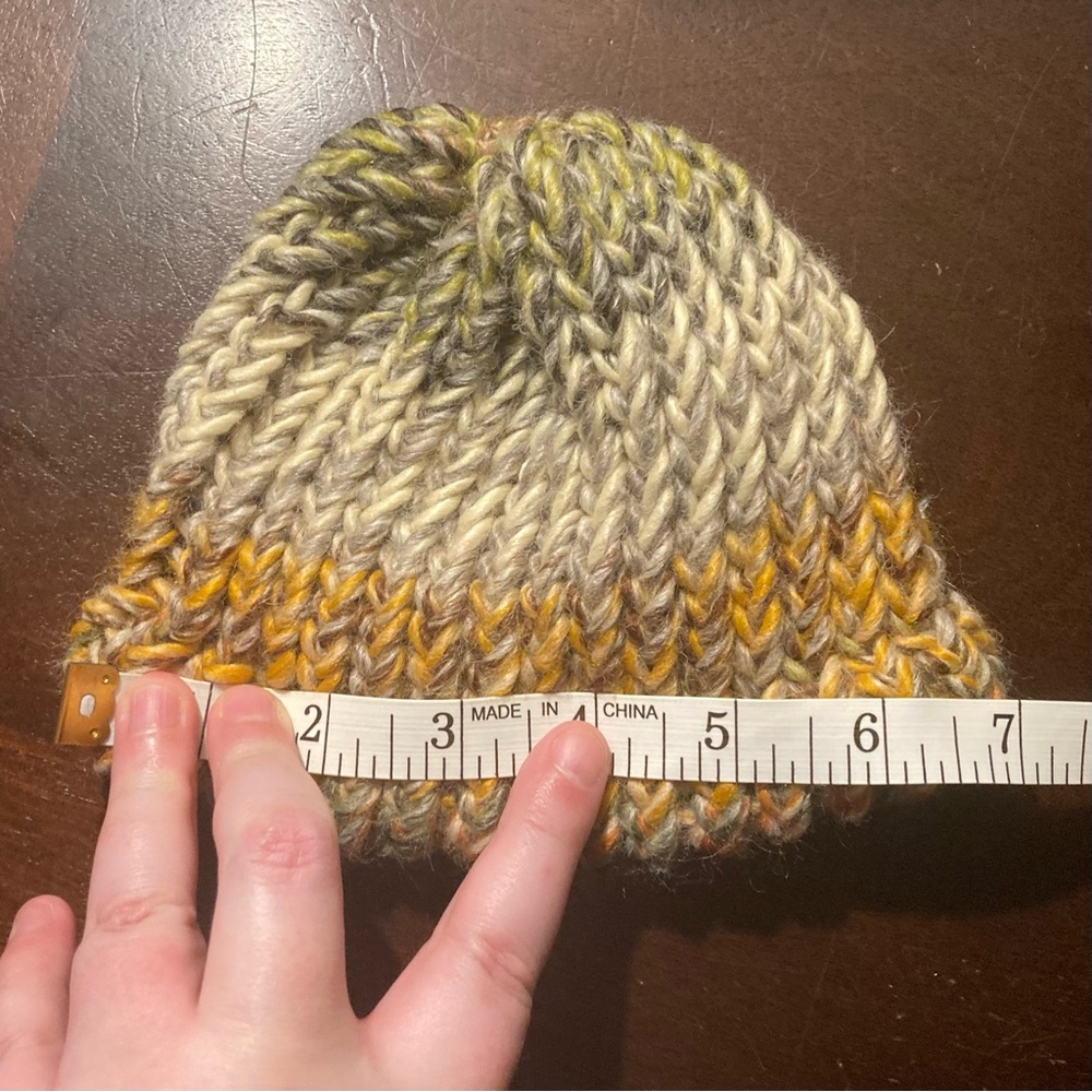HANDMADE multicolor knit beanie for kids - Picture 3 of 4